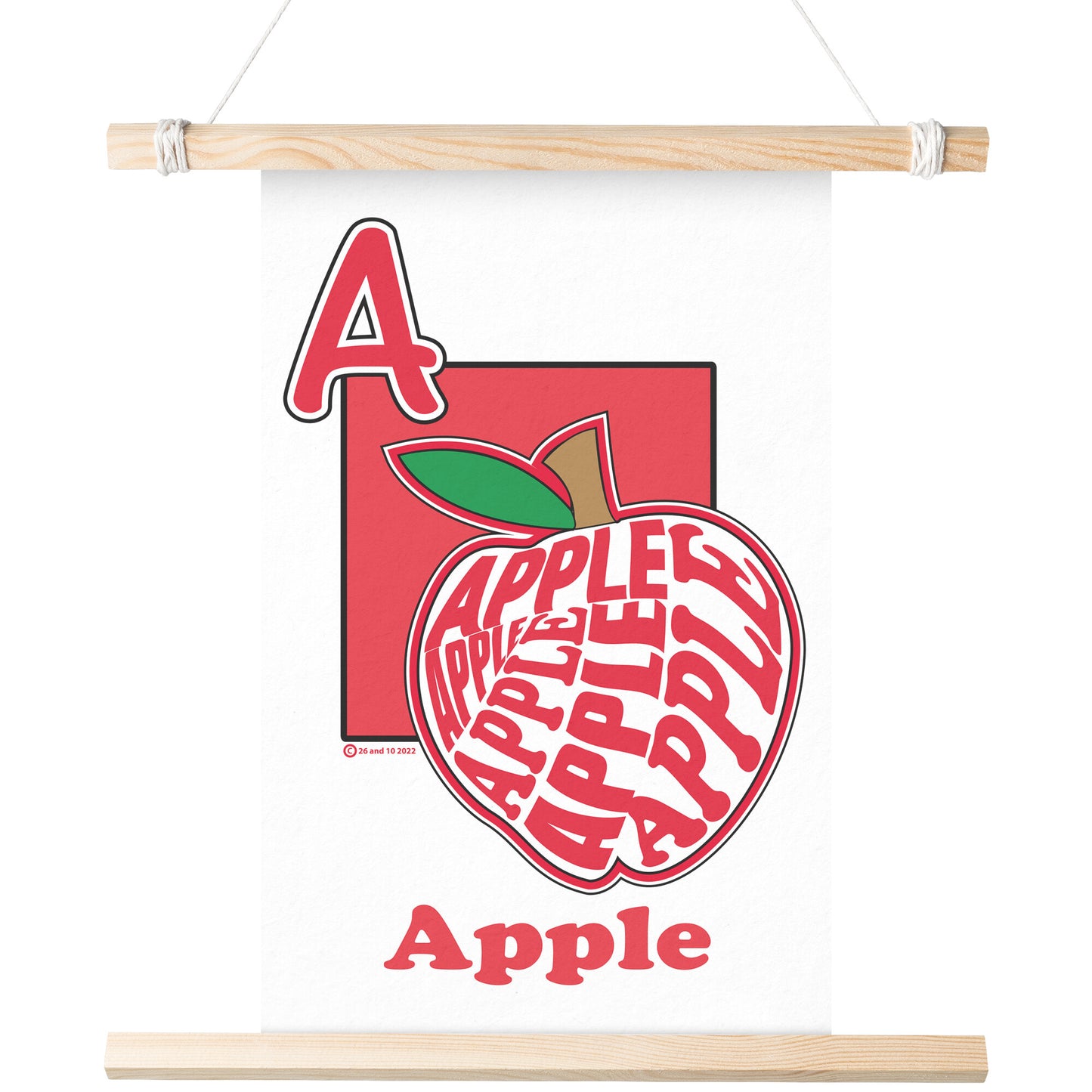A is for Apple Poster Print