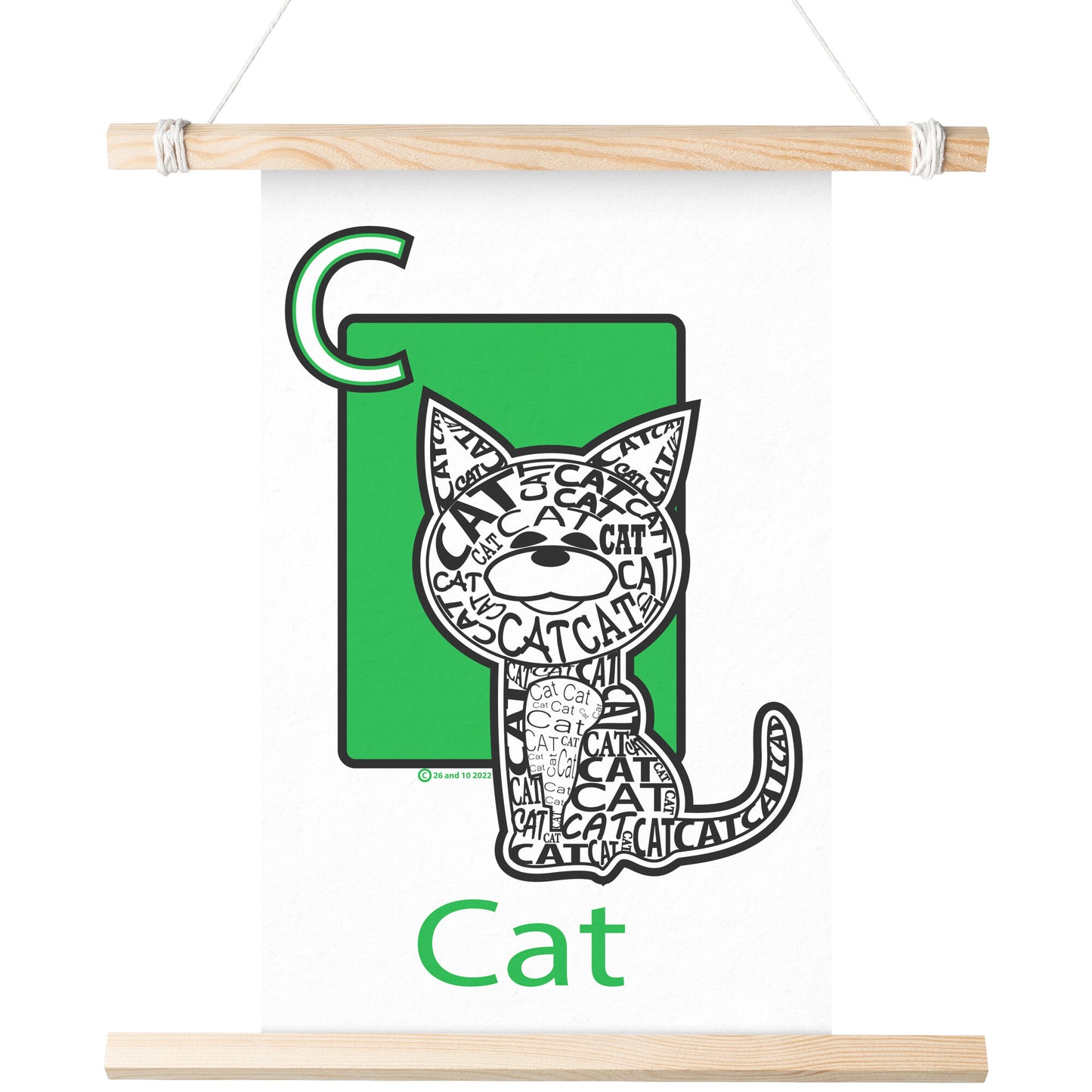 C is for Cat Poster Print