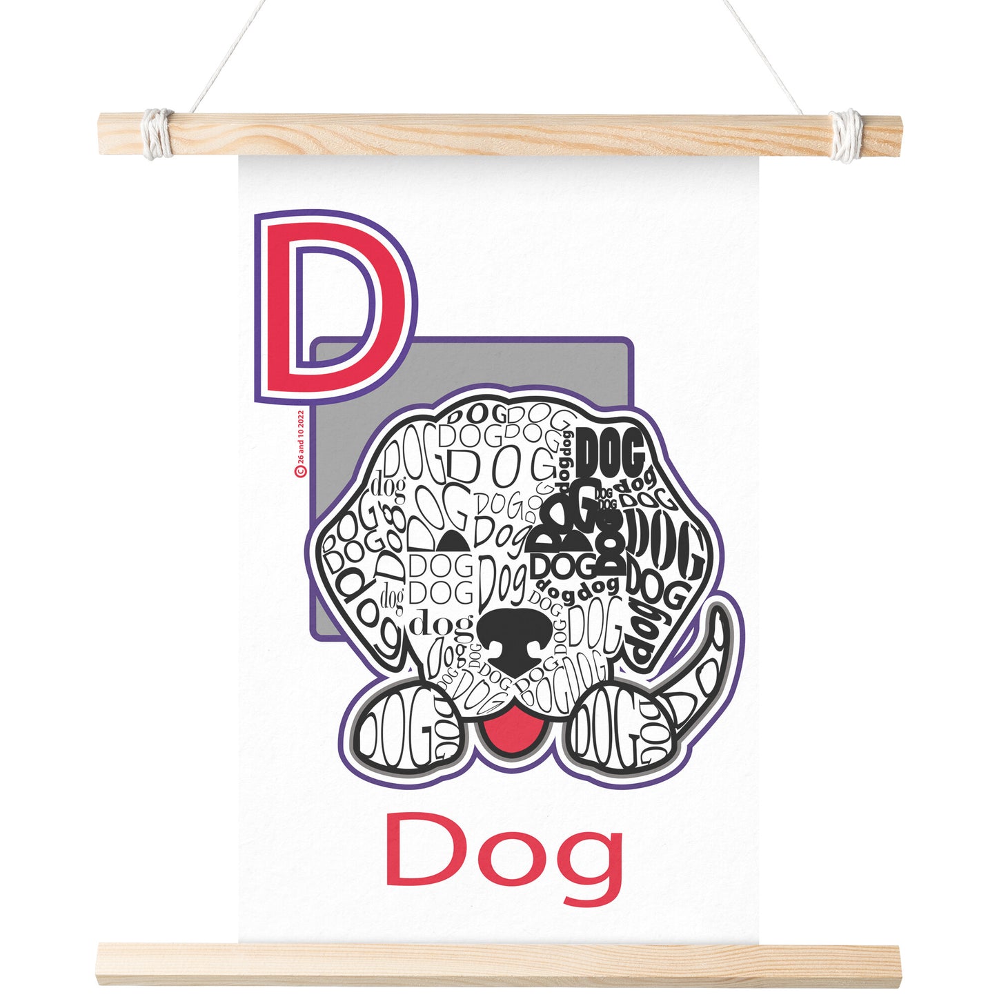 D is for Dog Poster Print