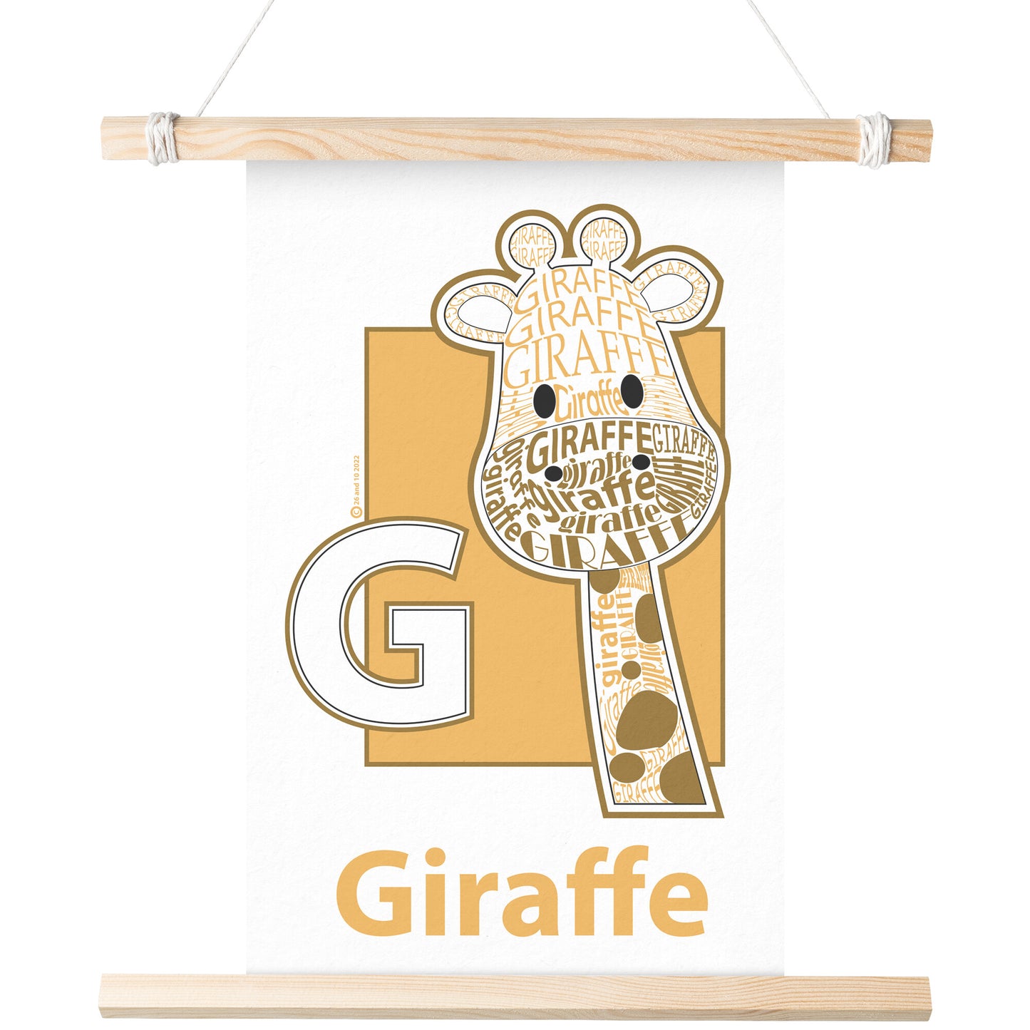G is for Giraffe Poster Print
