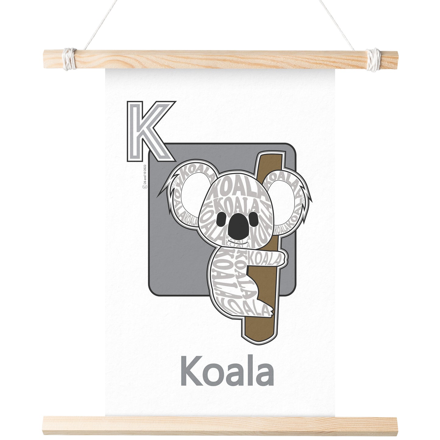 K is for Koala Poster Print