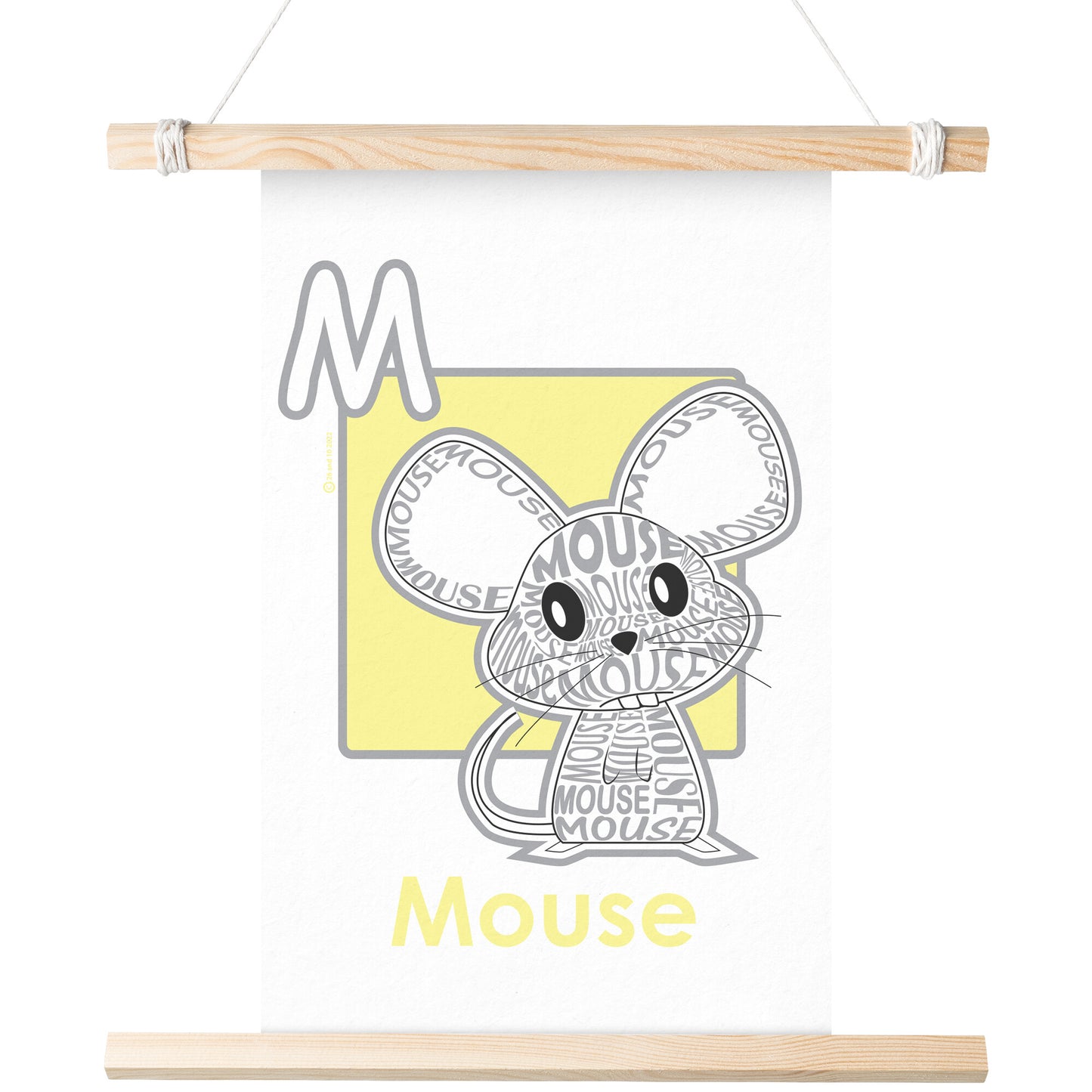 M is for Mouse Poster Print