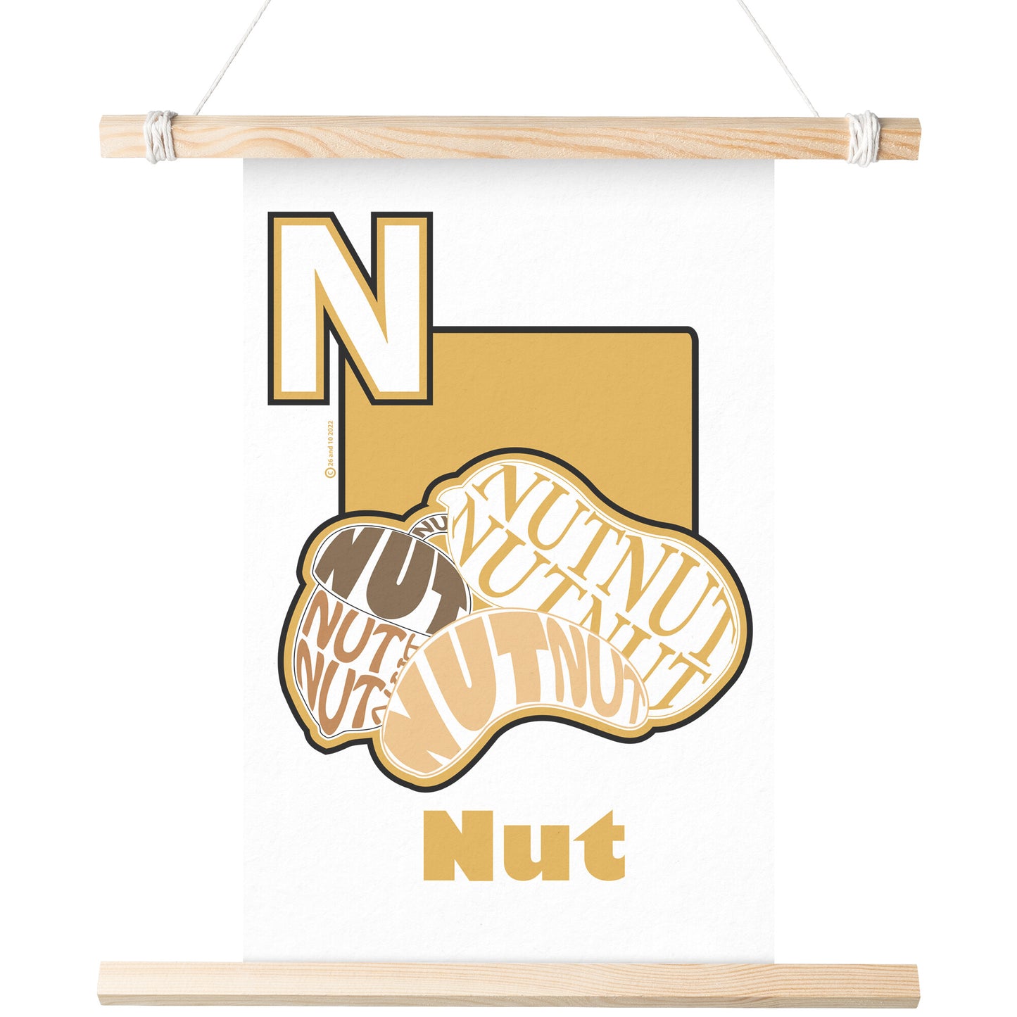 N is for Nut Poster Print
