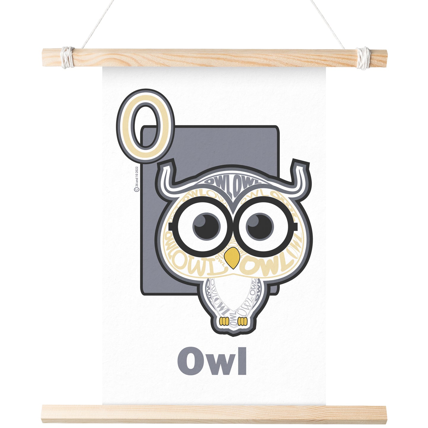 O is for Owl Poster Print