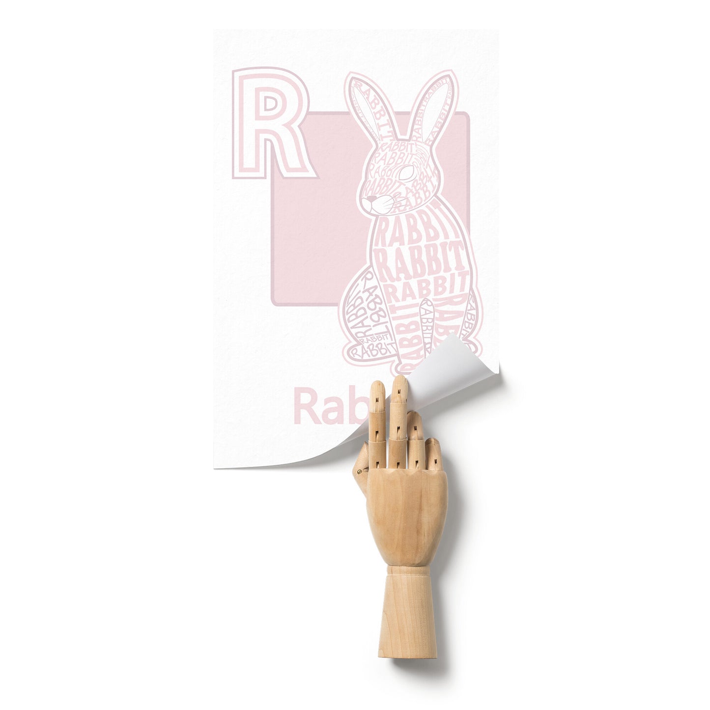 R is for Rabbit Poster Print