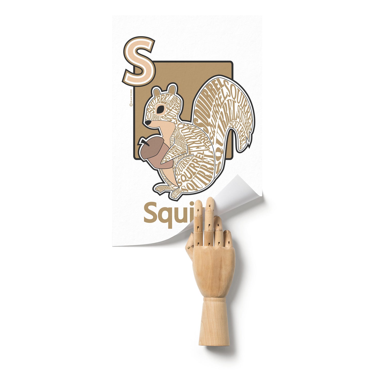 S is for Squirrel Poster Print