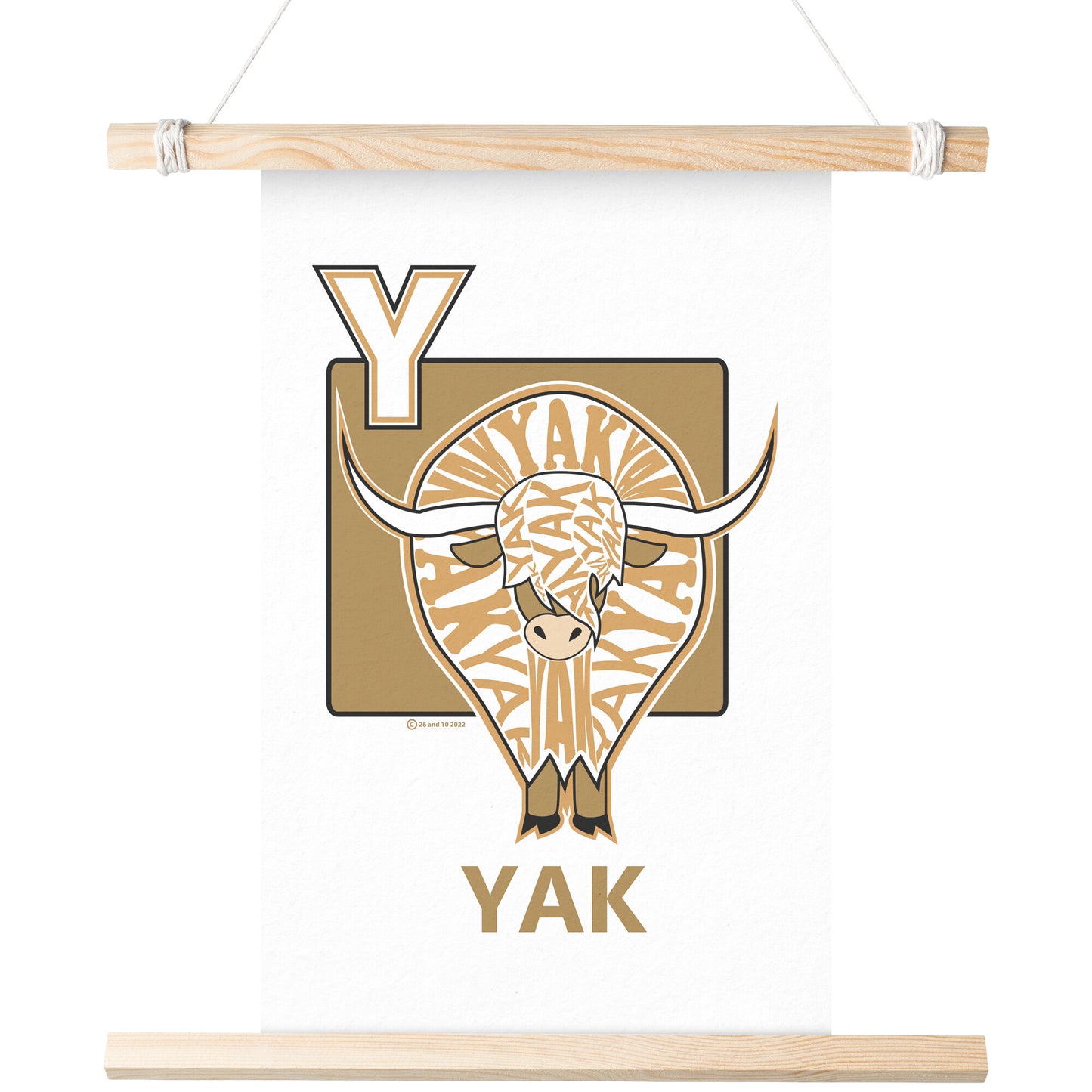 Y is for Yak Poster Print