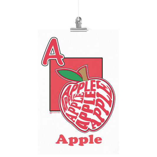 A is for Apple Poster Print
