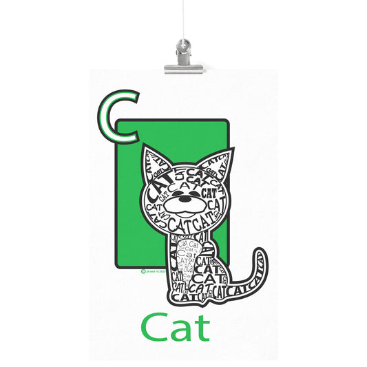 C is for Cat Poster Print