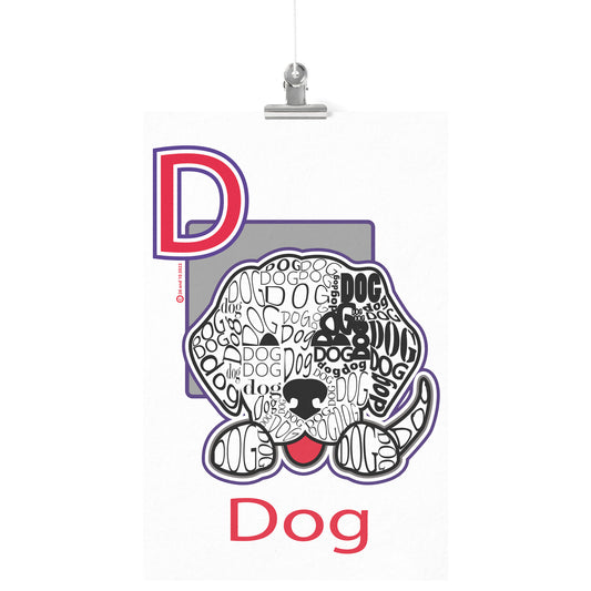 D is for Dog Poster Print