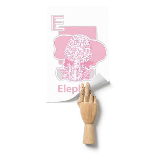 E is for Elephant Poster Print