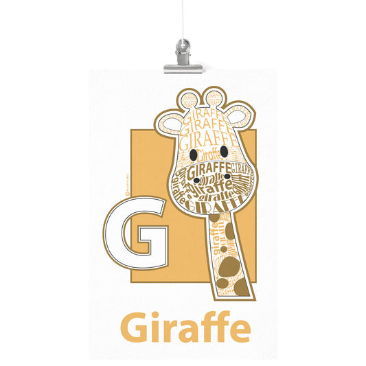 G is for Giraffe Poster Print