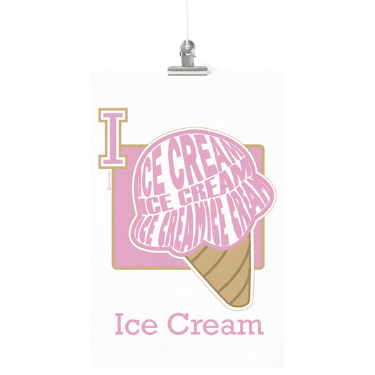I is for Ice Cream Poster Print