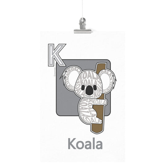 K is for Koala Poster Print