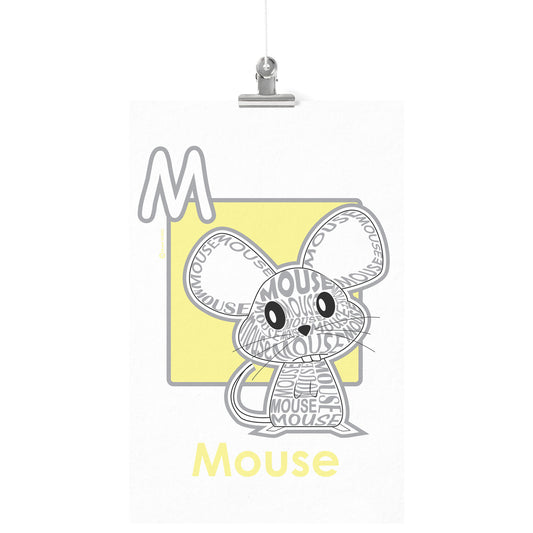 M is for Mouse Poster Print