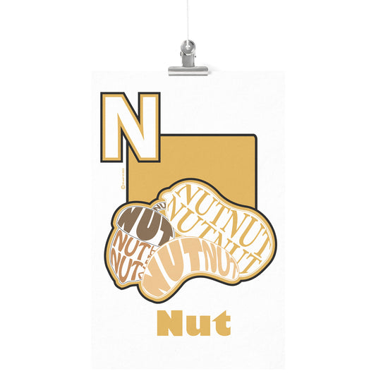 N is for Nut Poster Print