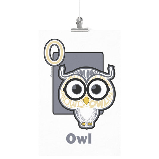 O is for Owl Poster Print