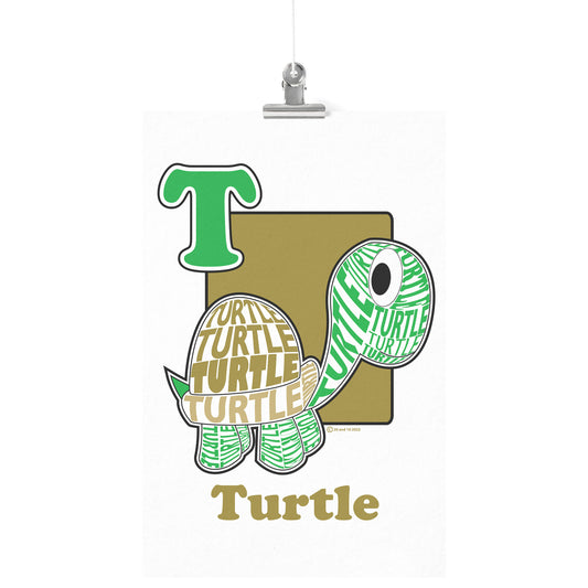 T is for Turtle Poster Print